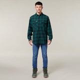 LONG SLEEVE CHECK FLANNEL COTTON WORK SHIRT