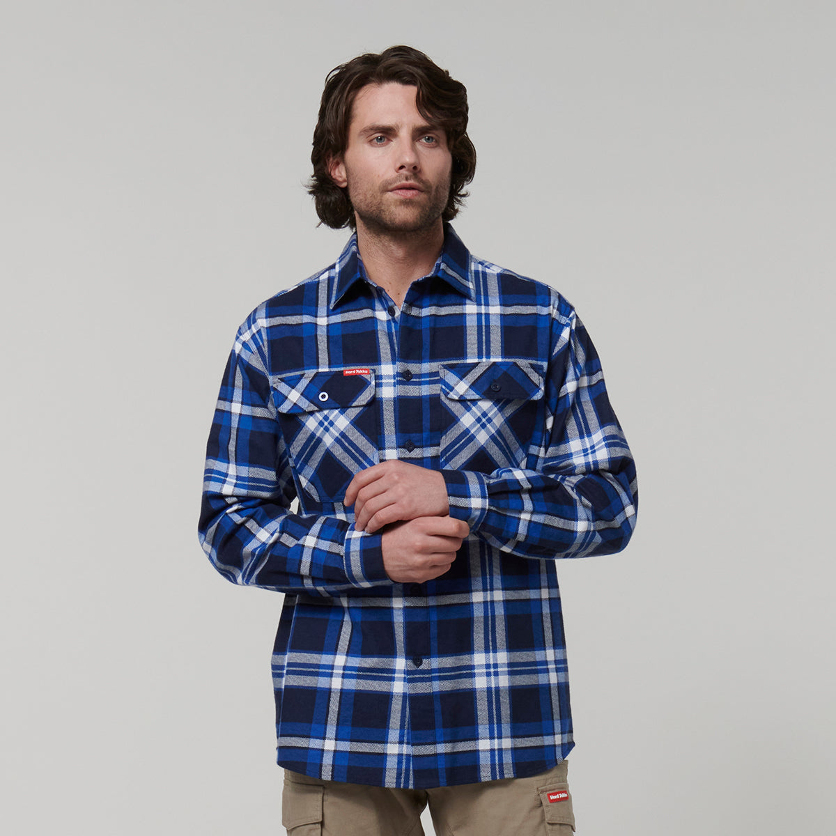 Y07752-Hard Yakka Core Mens Long Sleeve Check Flannel