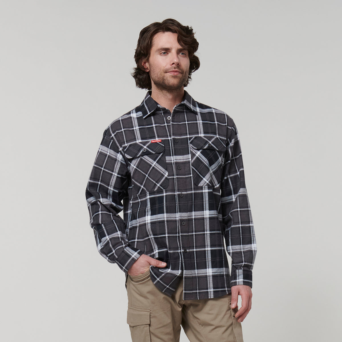 Y07752-Hard Yakka Core Mens Long Sleeve Check Flannel