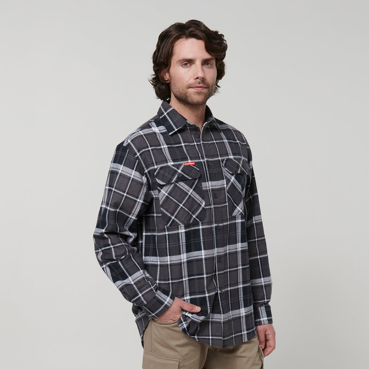 Y07752-Hard Yakka Core Mens Long Sleeve Check Flannel