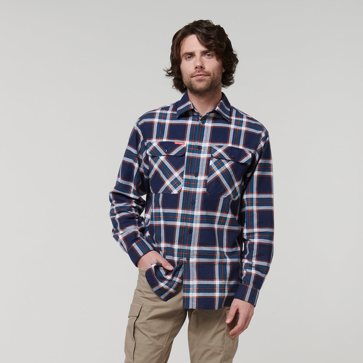 Y07752-Hard Yakka Core Mens Long Sleeve Check Flannel