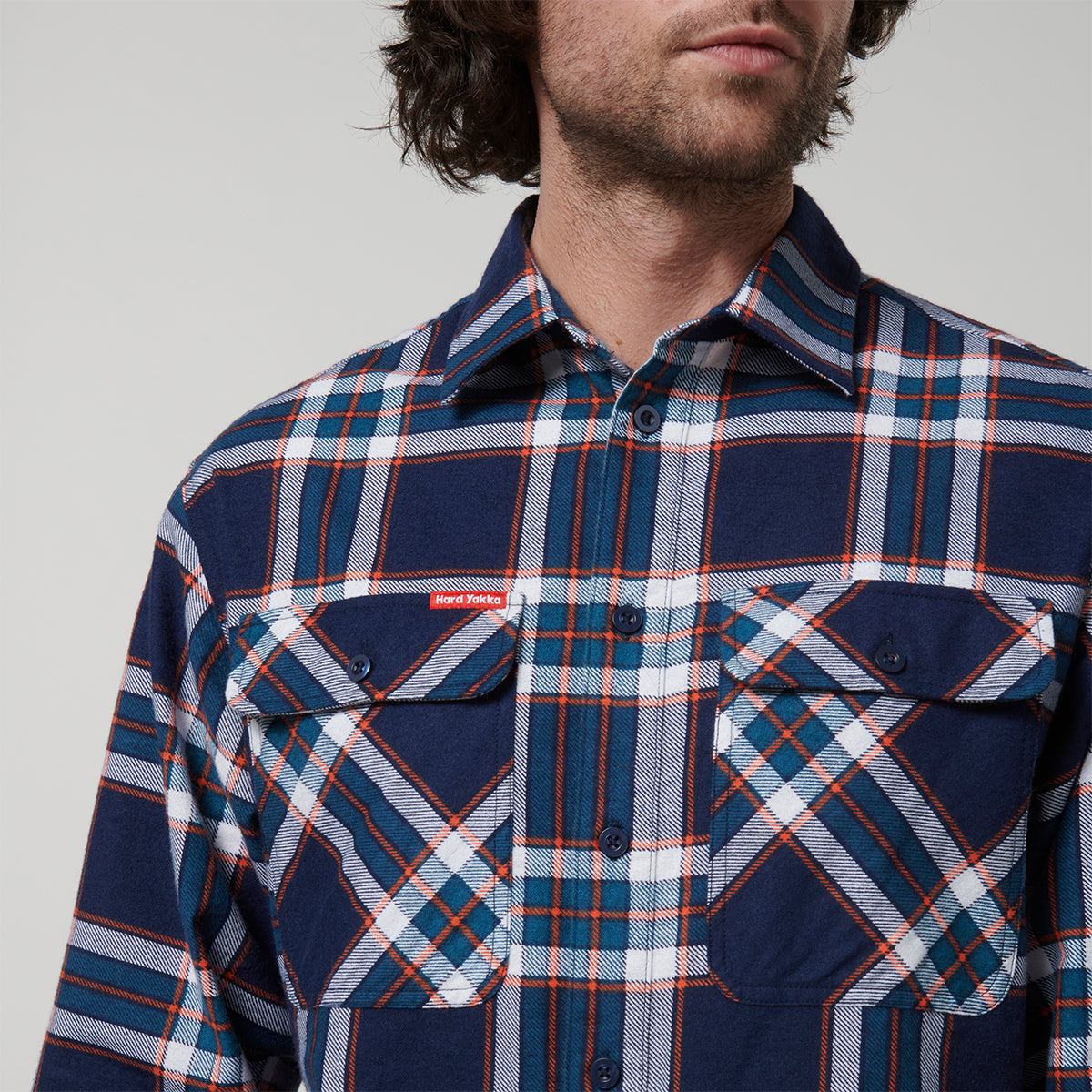 Y07752-Hard Yakka Core Mens Long Sleeve Check Flannel