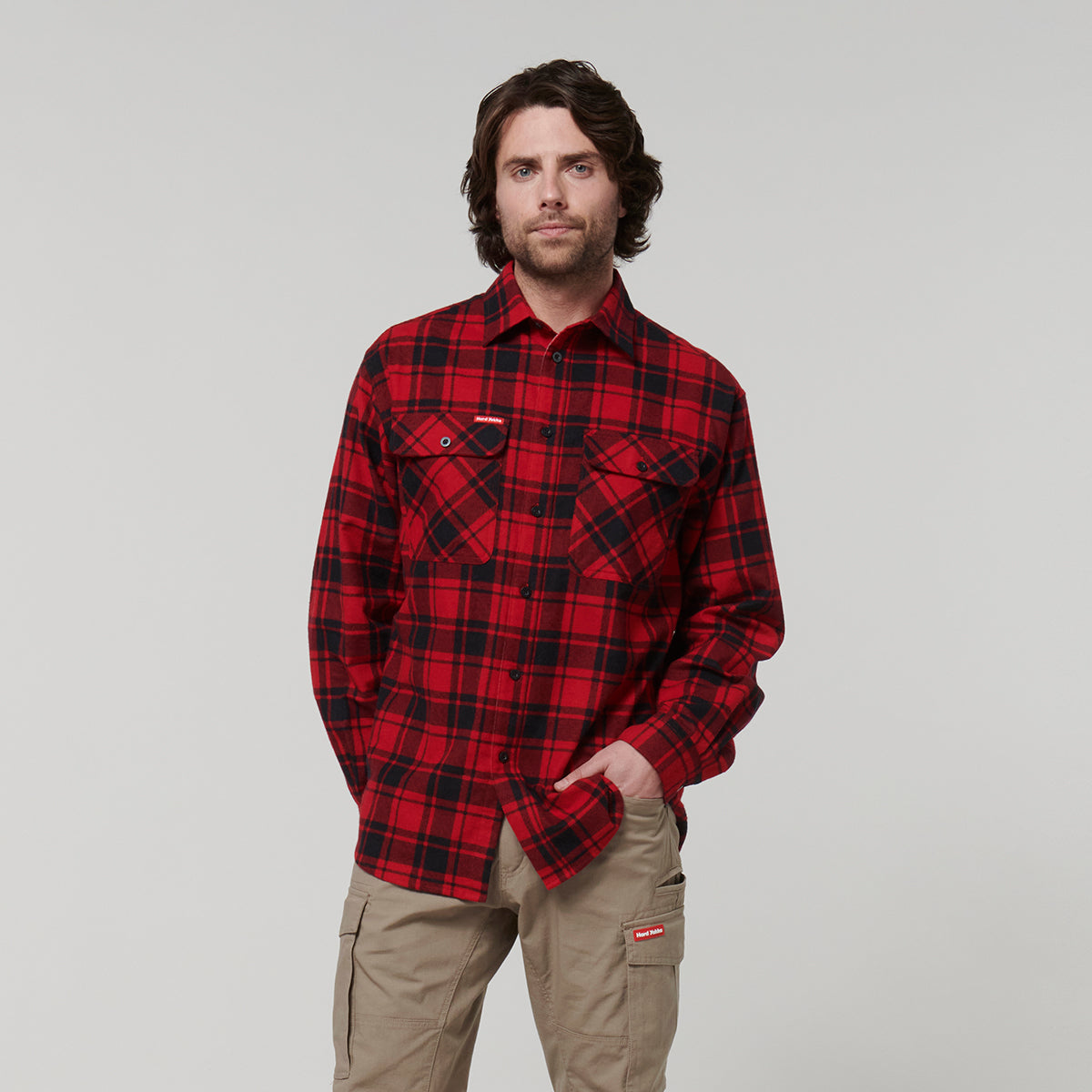 Y07752-Hard Yakka Core Mens Long Sleeve Check Flannel