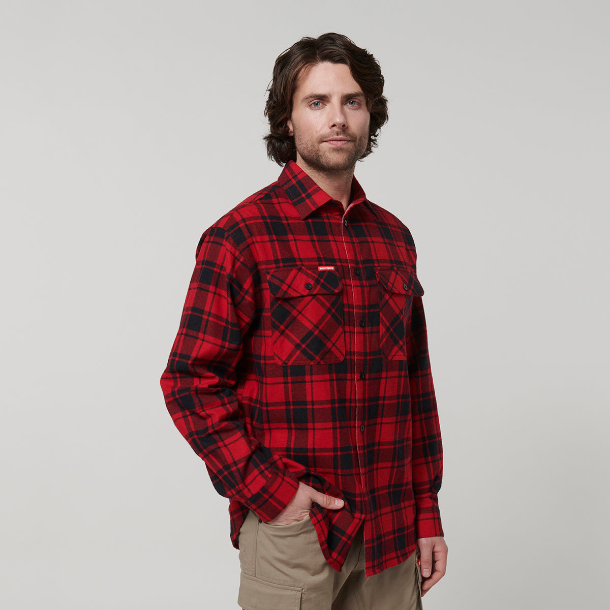 Y07752-Hard Yakka Core Mens Long Sleeve Check Flannel