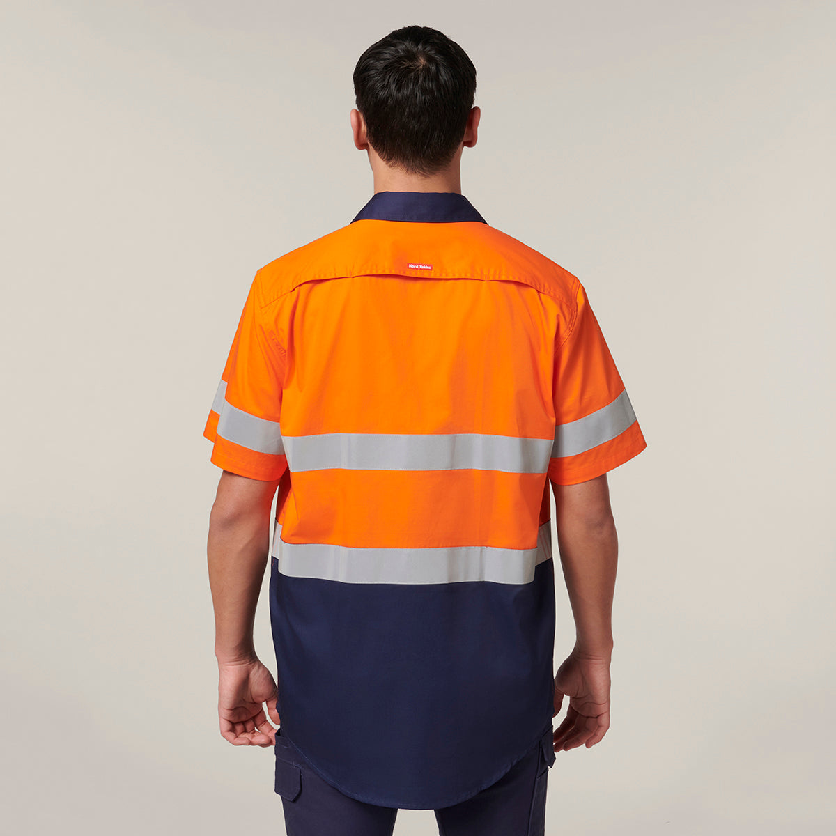 Y07754-Hard Yakka Core Mens Short Sleeve Hi Vis 2 Tone Taped Vented Shirt