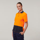 Y08601-Hard Yakka Womens Short Sleeve Hi Vis Polo