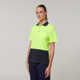 Y08601-Hard Yakka Womens Short Sleeve Hi Vis Polo