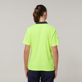 Y08601-Hard Yakka Womens Short Sleeve Hi Vis Polo