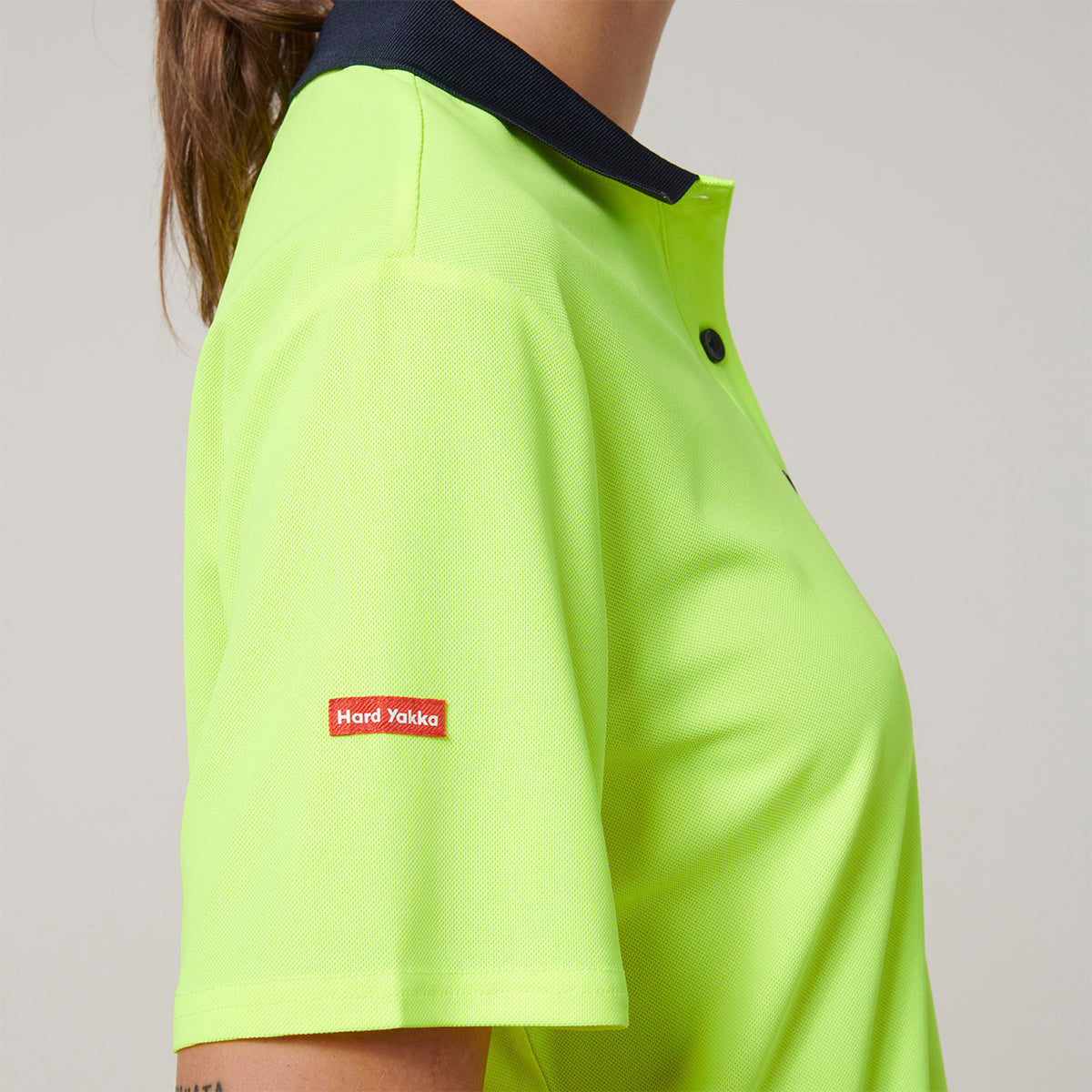 Y08601-Hard Yakka Womens Short Sleeve Hi Vis Polo