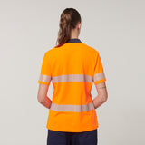 Y08602-Hard Yakka Womens Short Sleeve Hi Vis Taped Polo