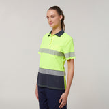 Y08602-Hard Yakka Womens Short Sleeve Hi Vis Taped Polo