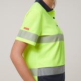 Y08602-Hard Yakka Womens Short Sleeve Hi Vis Taped Polo