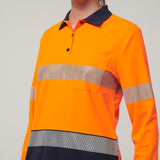 Y08604-Hard Yakka Womens Long Sleeve Hi Vis Taped Polo