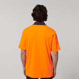 Y19616-Hard Yakka Mens Short Sleeve Hi Vis Polo