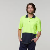 Y19616-Hard Yakka Mens Short Sleeve Hi Vis Polo