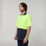 Y19616-Hard Yakka Mens Short Sleeve Hi Vis Polo