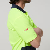 Y19616-Hard Yakka Mens Short Sleeve Hi Vis Polo