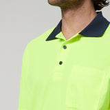 Y19616-Hard Yakka Mens Short Sleeve Hi Vis Polo