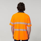 Y19618-Hard Yakka Mens Short Sleeve Hi Vis Taped Polo