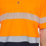 Y19618-Hard Yakka Mens Short Sleeve Hi Vis Taped Polo