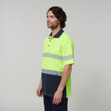 Y19618-Hard Yakka Mens Short Sleeve Hi Vis Taped Polo