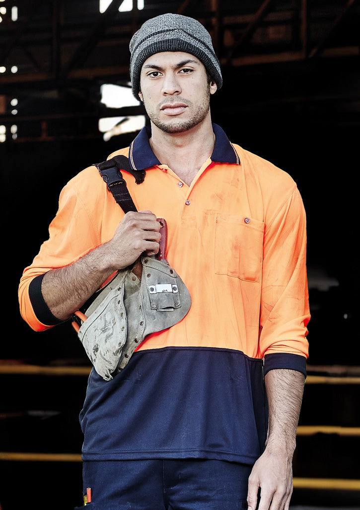 ZH232-Unisex Hi Vis Basic Long Sleeve Polo
