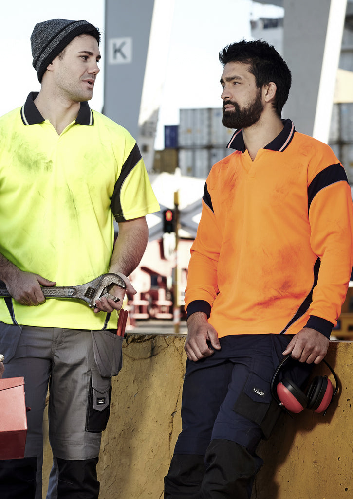 ZH248-Mens Hi Vis Aztec Short Sleeve Polo