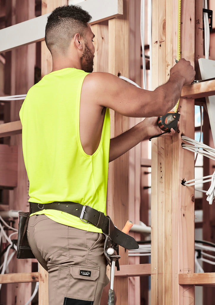 ZH297-Mens Hi Vis Sleeveless Tee
