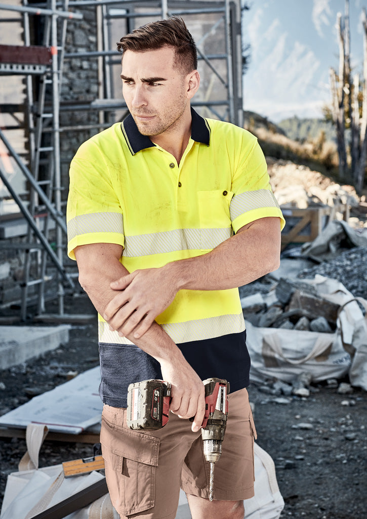 ZH535-Unisex Hi Vis Segmented Tape Short Sleeve Polo
