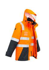 ZJ532-Mens Hi Vis 4 in 1 Waterproof Jacket