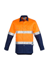 ZW123-Mens Industrial Long Sleeve Shirt - Hoop Taped