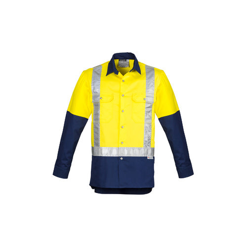 ZW124-Mens Industrial Long Sleeve Shirt - Shoulder Taped