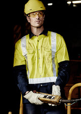 ZW124-Mens Industrial Long Sleeve Shirt - Shoulder Taped