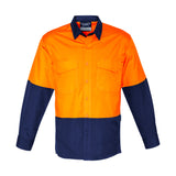 ZW128-Mens Rugged Cooling Hi Vis Long Sleeve Shirt