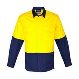 ZW128-Mens Rugged Cooling Hi Vis Long Sleeve Shirt