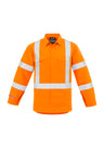 ZW137-Mens Red Flame Hi Vis X Back Shirt