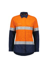 ZW170-Womens Orange Flame Lightweight Ripstop Taped Shirt