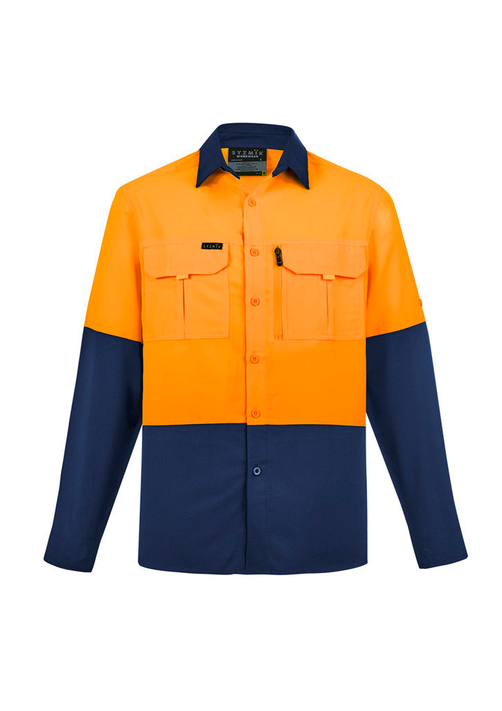 ZW468-Mens Hi Vis Outdoor Long Sleeve Shirt