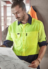 ZW468-Mens Hi Vis Outdoor Long Sleeve Shirt