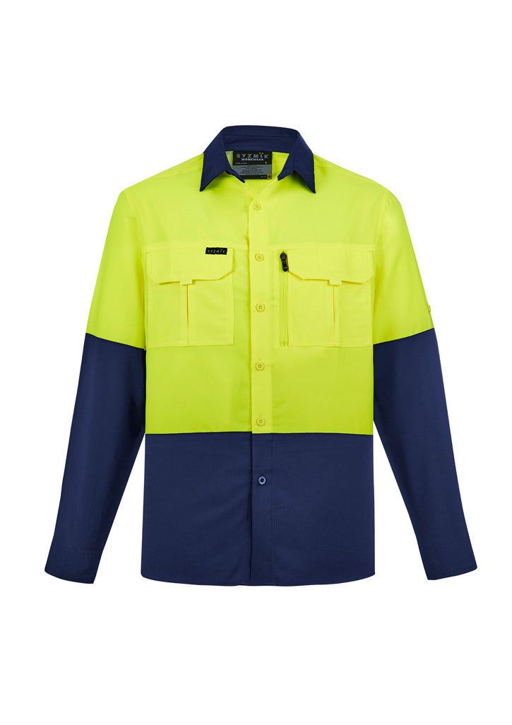 ZW468-Mens Hi Vis Outdoor Long Sleeve Shirt