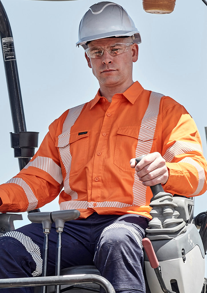 ZW692-Mens Hi Vis X Back Shirt - Segmented Tape