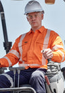 ZW692-Mens Hi Vis X Back Shirt - Segmented Tape