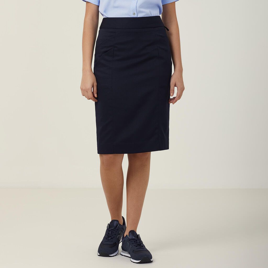 POLY VISCOSE GABERDINE HEALTH TECH SKIRT