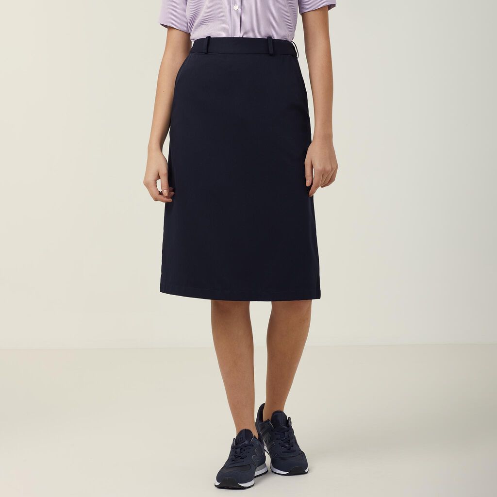 POLY VISCOSE GABERDINE SECRET WAIST SKIRT