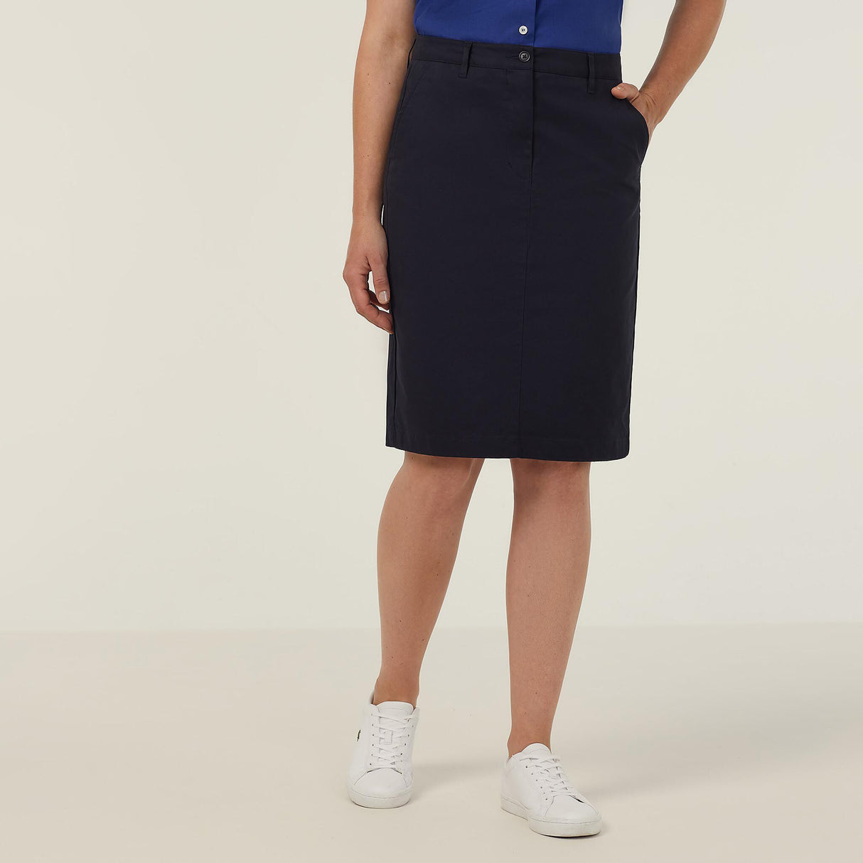 STRETCH COTTON CHINO SKIRT