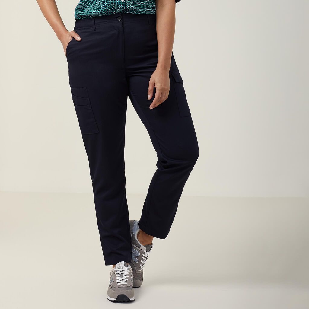 POLY VISCOSE GABERDINE FLEX WAIST SLIM PANT