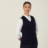 MERINO WOOL TEXTURED PANEL VEST