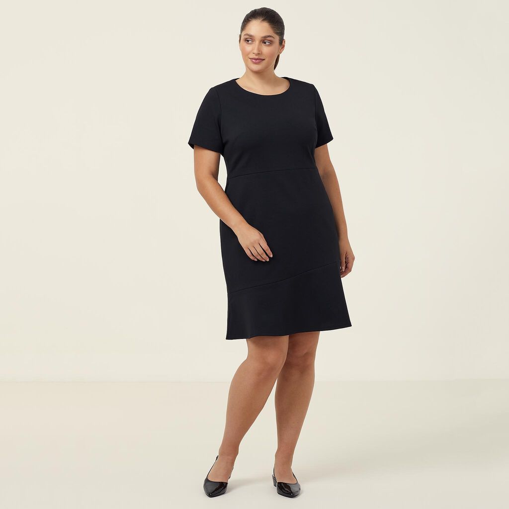 PONTE KNIT SHORT SLEEVE DRESS