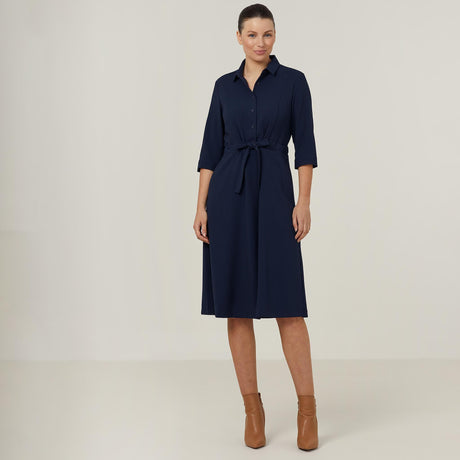 HEAVY STRETCH GEORGETTE SHIRT DRESS