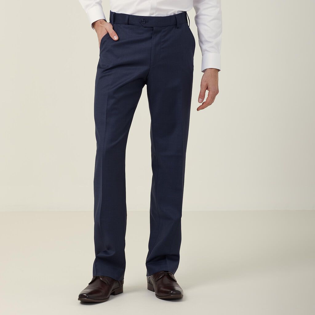 SHARKSKIN FLAT FRONT PANT